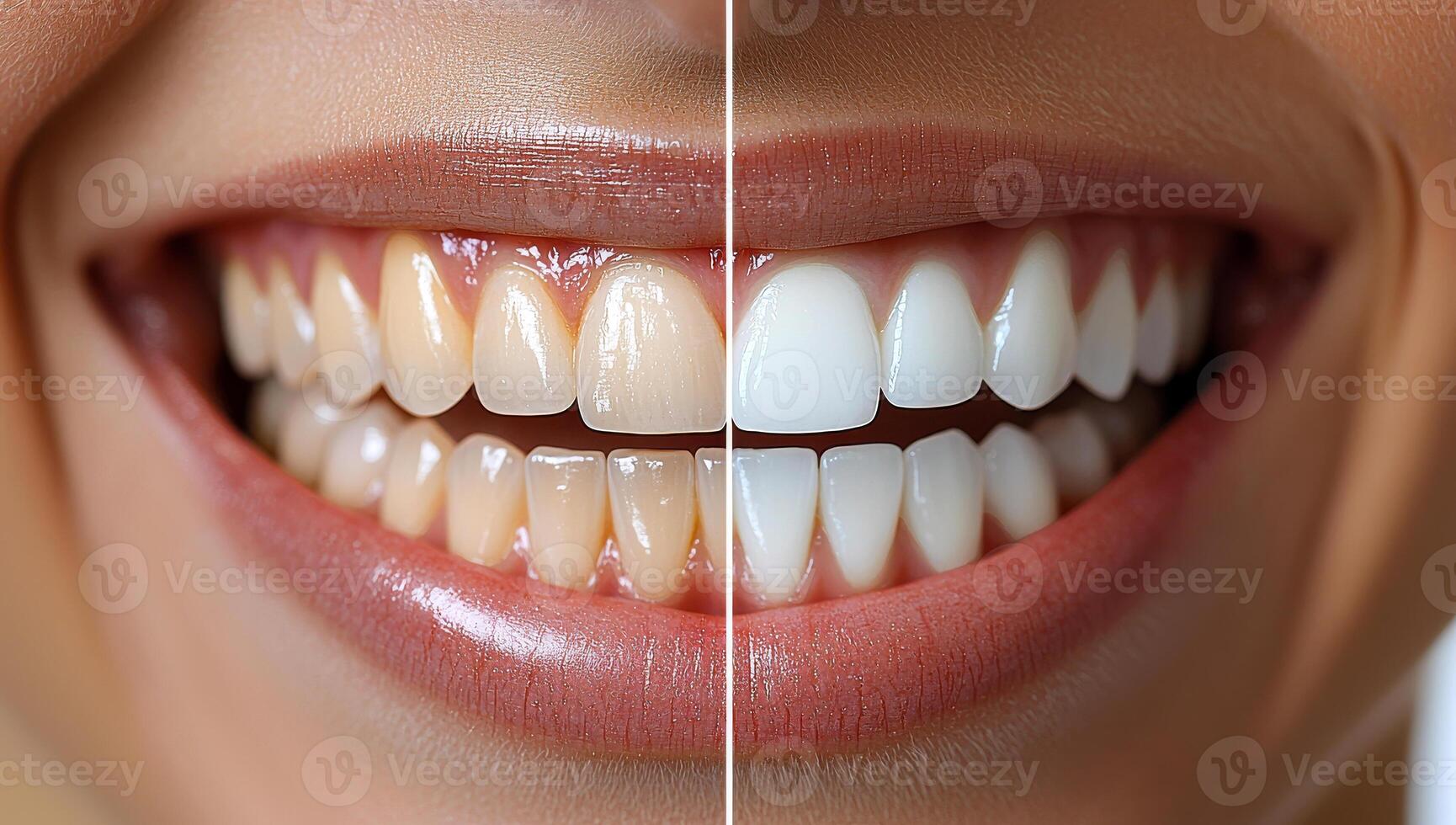 before-and-after-teeth-whitening-transformation-a-smiling-person-shows-a-clear-contrast-in-teeth-color-highlighting-the-results-of-a-teeth-whitening-treatment-photo